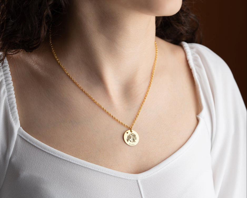 Personalized Pet Portrait Necklace