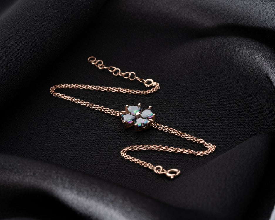 Birthstone Clover Bracelet