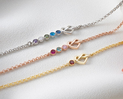 Birthstone Heart Bracelet