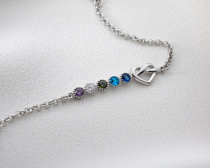Birthstone Heart Bracelet
