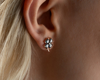 Birthstone Clover Necklace & Stud Earrings Set